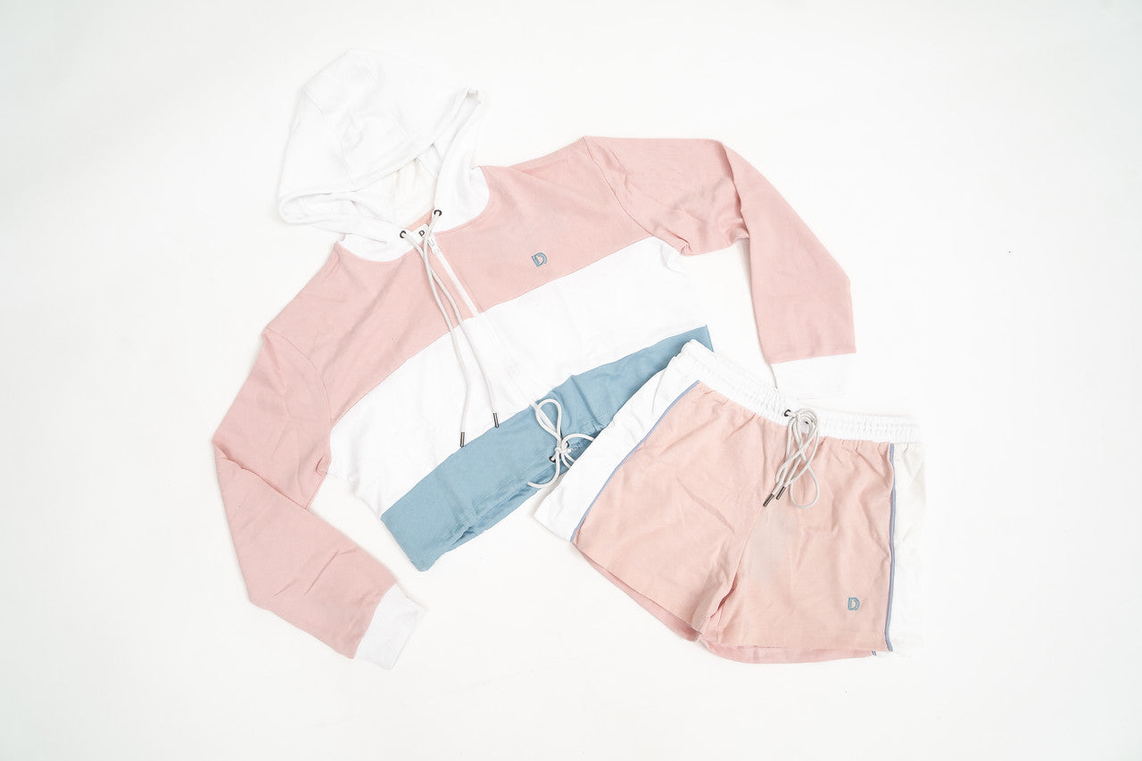 Dope Duffle Ladies Croptop hoodie shorts set