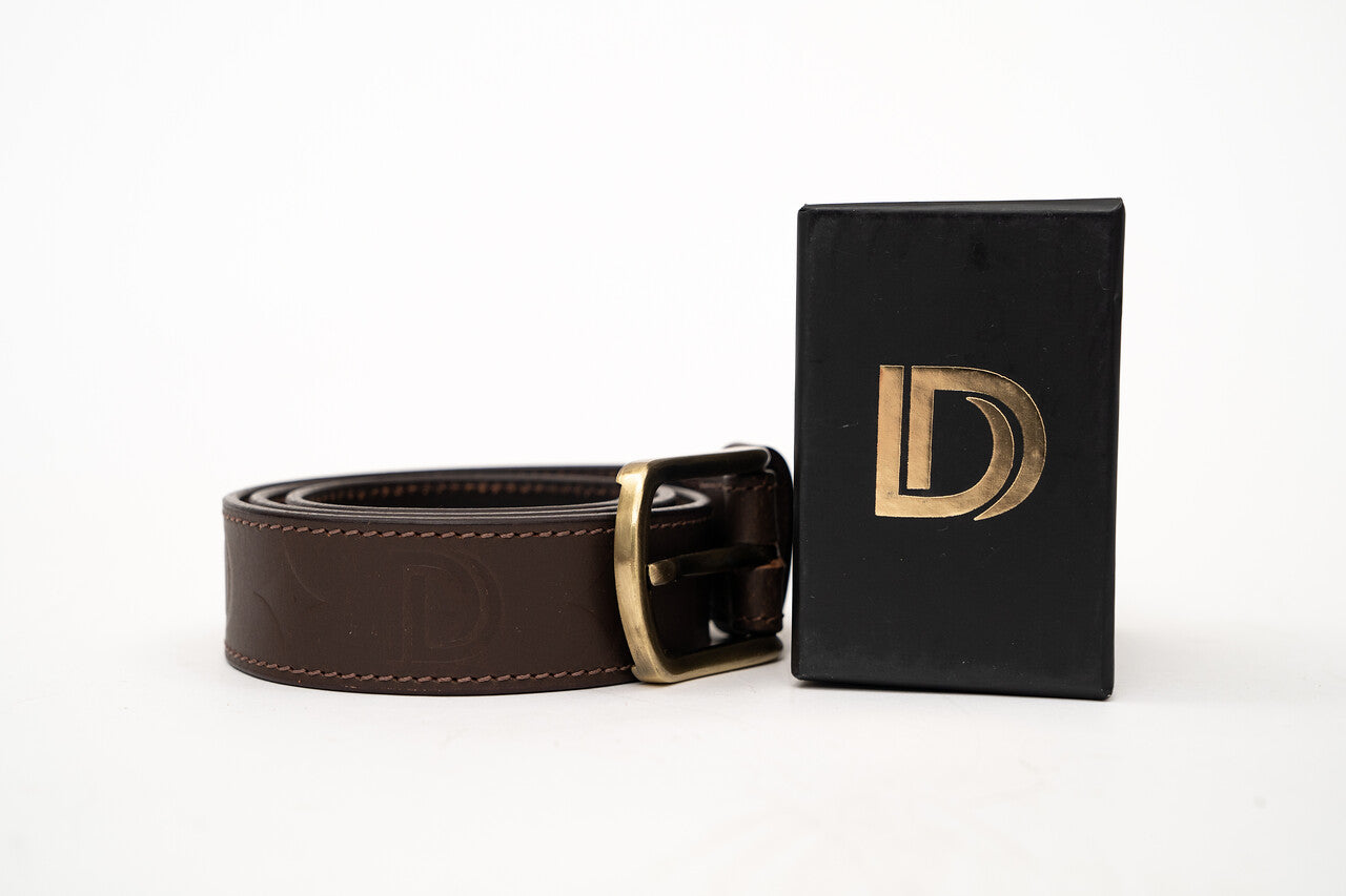 Dope Duffle MONOGRAM Logo leather Belt