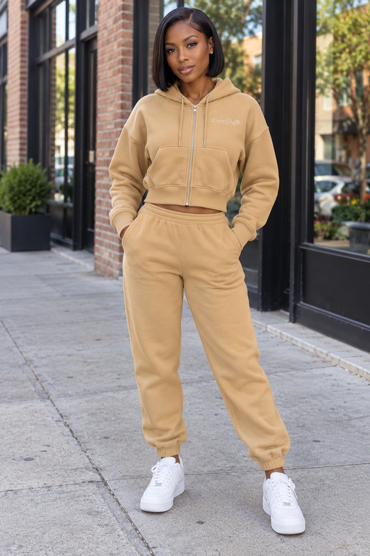 DD Ladies Crop Top Jogger set